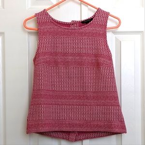 Banana Republic Red Button-Back Tank EUC